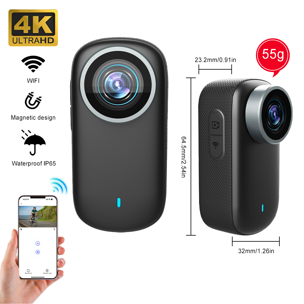 Garden Camera - WiFi 4K Mini cámara de pulgar