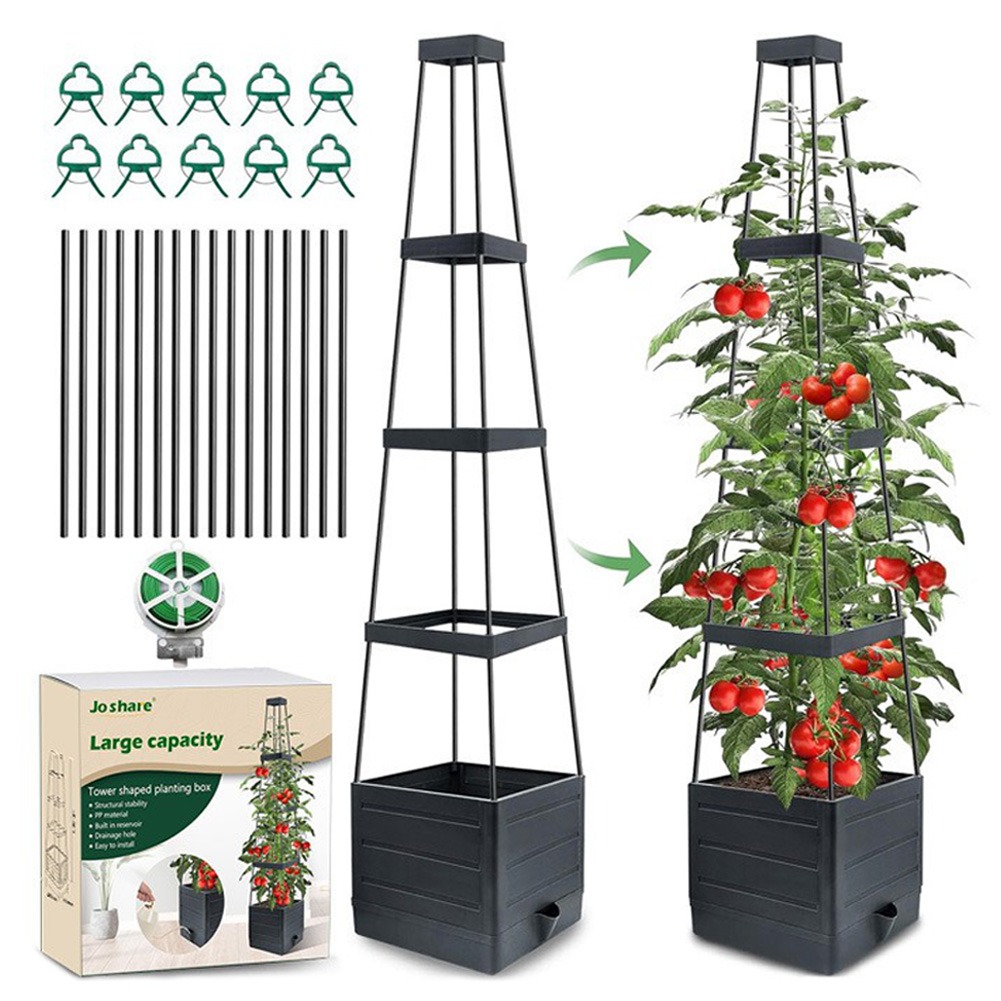 Self Watering Planter - Jardinera Elevada con Enrejado para Tomates,
