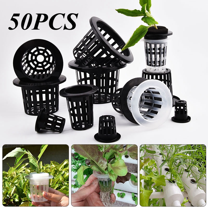 50 piezas de macetas de malla  - Hydroponic Grow Pod reseña y precio